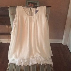 Karen Kane Lace Hem Tank - New with Tags